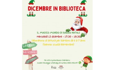 Dicembre in Biblioteca. QUI gli appuntamenti