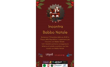Domenica 17 dicembre iniziativa “Incontra Babbo Natale” nel chiosco del DUC Trani 