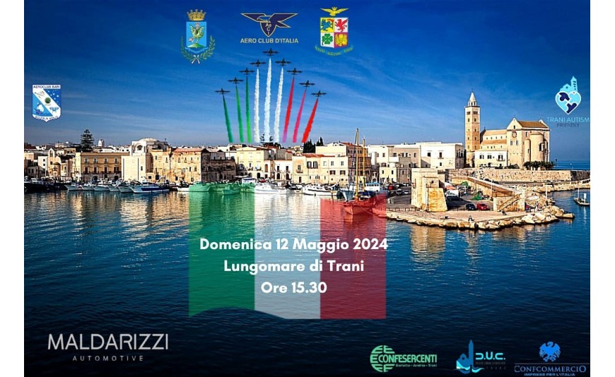 Frecce Tricolori: QUI il programma del D.U.C. Trani 