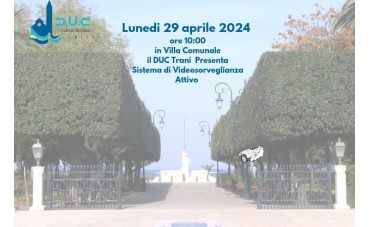 Lunedì 29 aprile ore 10 in villa presentazione sistema video sorveglianza 