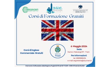 Lunedì 6 maggio parte il corso di INGLESE Commerciale. QUI informazioni 