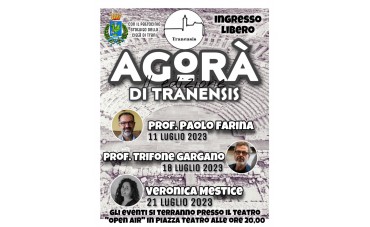 TEATRO CIVICO OPEN AIR In piazza Teatro: si parte con Agorà dell'associazione Tranensis. Il Programma 