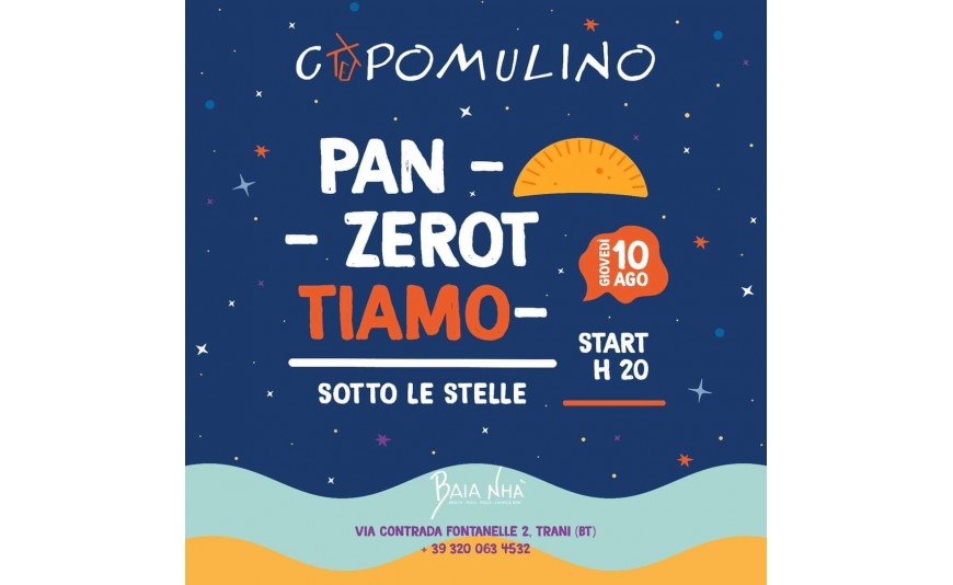 Trani - Giovedì 10 agosto al Baia Nhà Panzerottiamo sotto le stelle