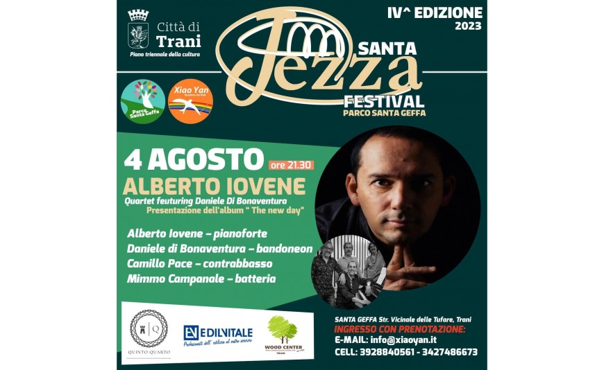 4 agosto spettacolo Santa Jezza Festival  Alberto Iovene Quartet - GRATUITO